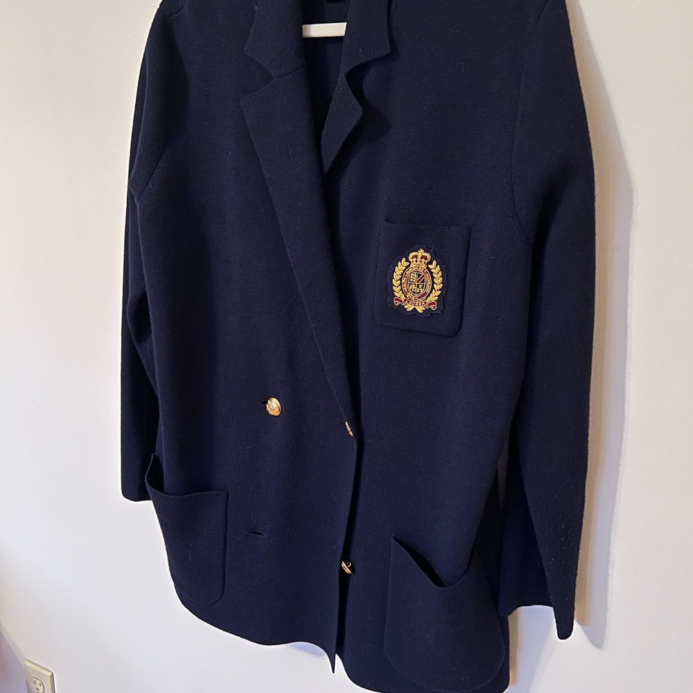Ralph Lauren Navy Blazer with Gold Accents